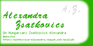 alexandra zsatkovics business card